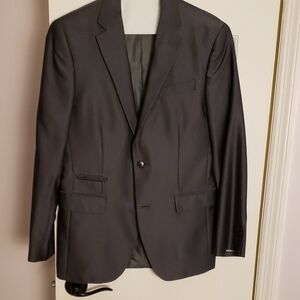 JF J.Ferrar Charcoal Gray Blazer